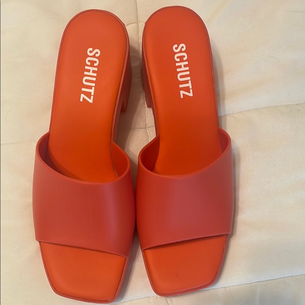 SCHUTZ orange Mules